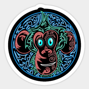 Abstract Monkey Sticker